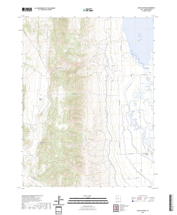 Hayes Canyon 2023 topographic map thumbnail