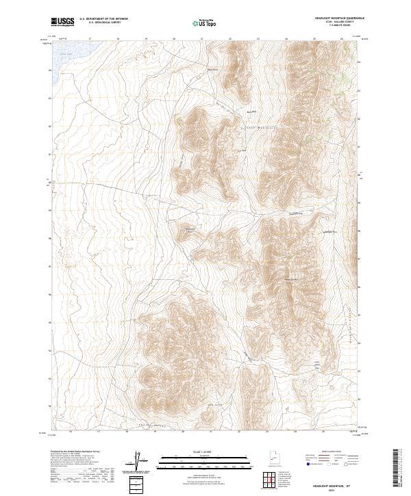 Headlight Mountain 2023 topographic map thumbnail