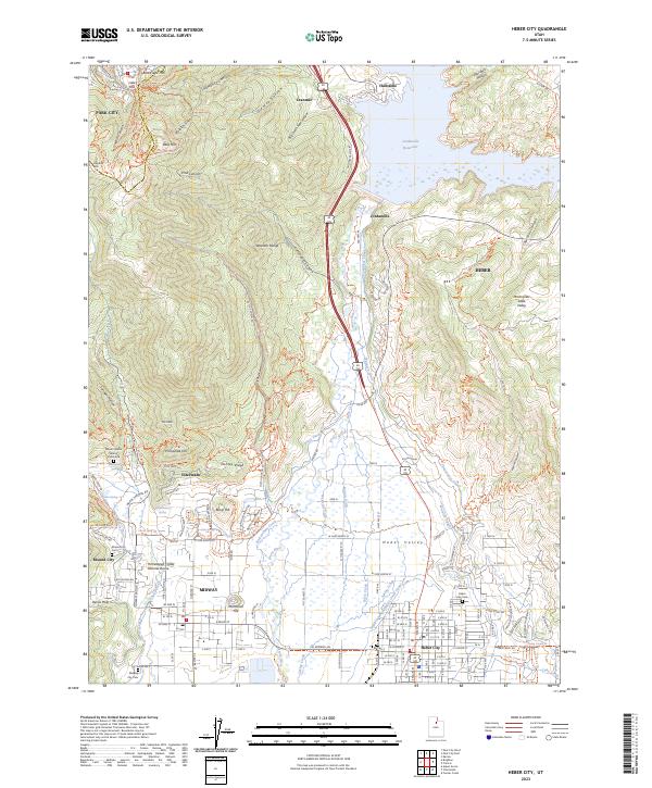 Heber City 2023 topographic map thumbnail