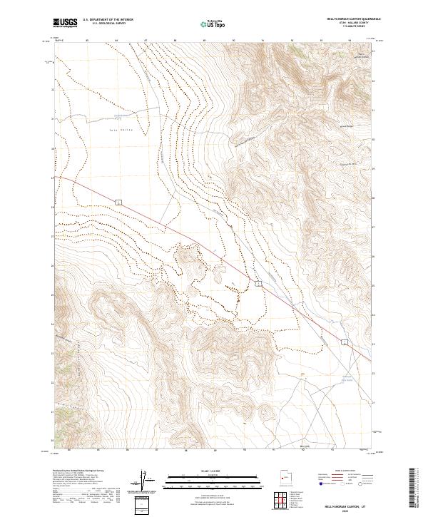 Hell'n Moriah Canyon 2023 topographic map thumbnail