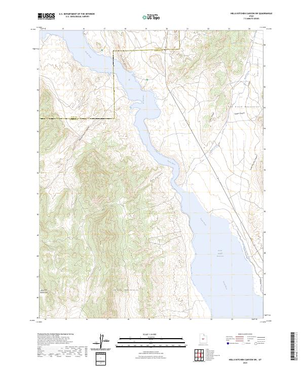 Hells Kitchen Canyon SW topographic map thumbnail