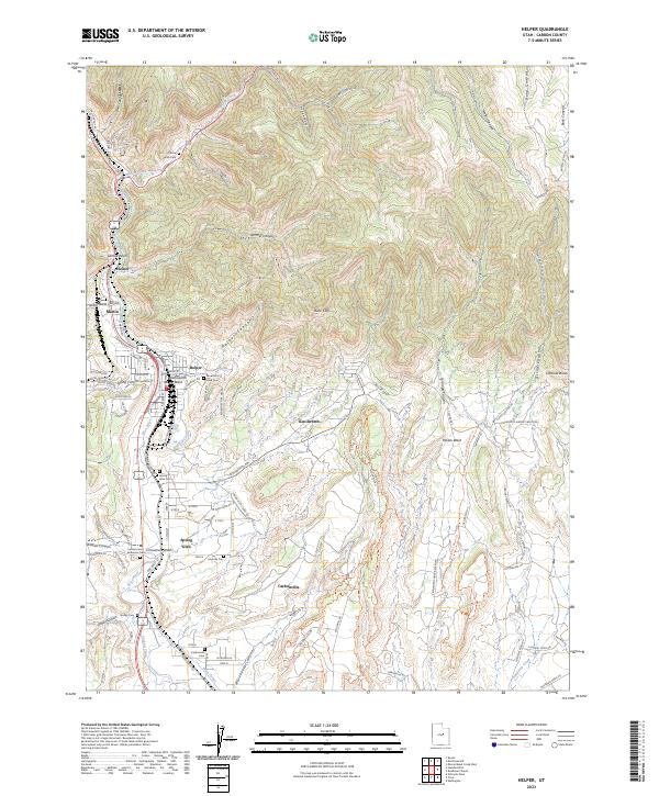 Helper 2023 topographic map thumbnail