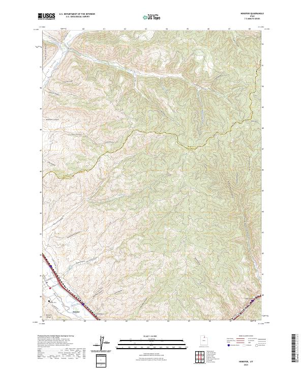 Henefer 2023 topographic map thumbnail