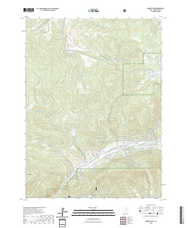 Hidden Lake 2023 topographic map thumbnail