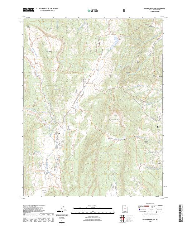 Hilgard Mountain 2023 topographic map thumbnail