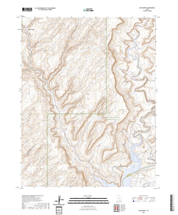Hite North 2023 topographic map thumbnail