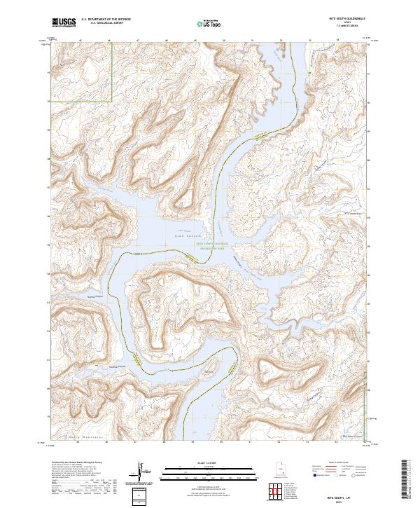 Hite South topographic map thumbnail