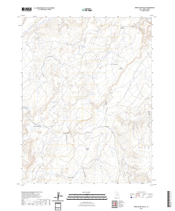 Horn Silver Gulch topographic map thumbnail