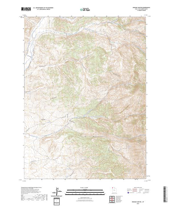 Ingham Canyon 2023 topographic map thumbnail