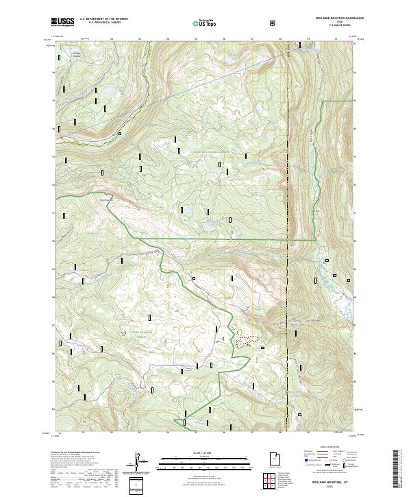 Iron Mine Mountain topographic map thumbnail