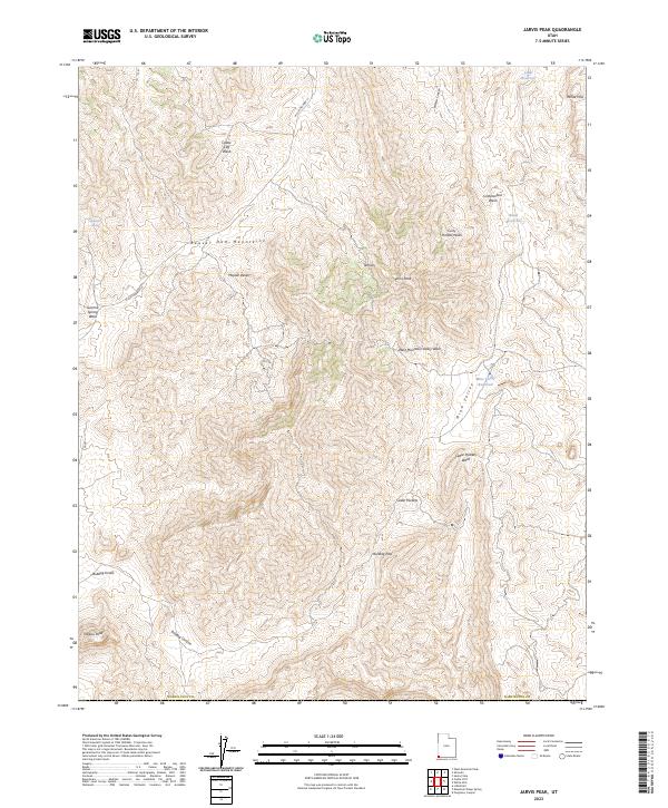 Jarvis Peak 2023 topographic map thumbnail