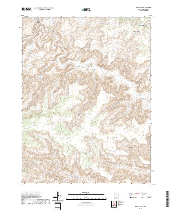 Jenny Canyon 2023 topographic map thumbnail