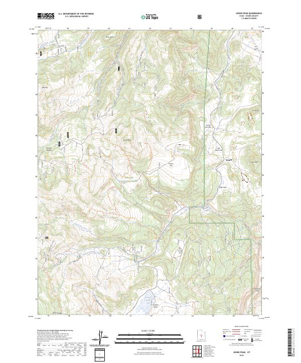 Johns Peak 2023 topographic map thumbnail