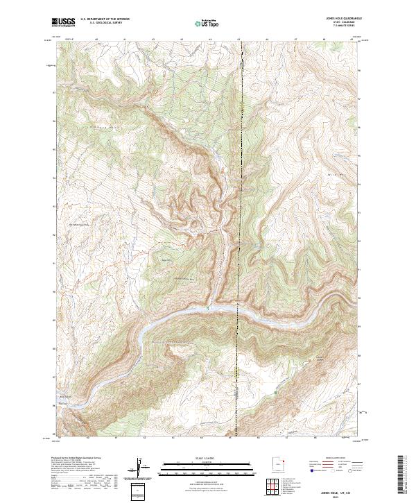 Jones Hole 2023 topographic map thumbnail