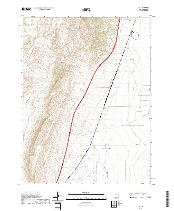 Juab 2023 topographic map thumbnail