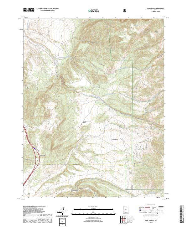 Kane Canyon 2023 topographic map thumbnail