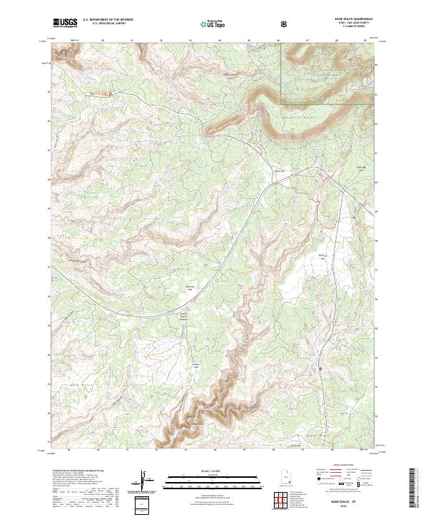 Kane Gulch 2023 topographic map thumbnail