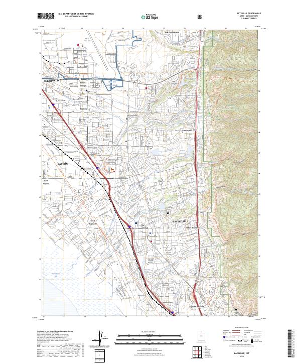 Kaysville 2023 topographic map thumbnail
