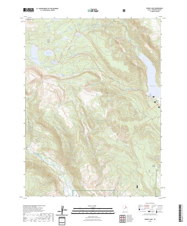Kidney Lake 2023 topographic map thumbnail
