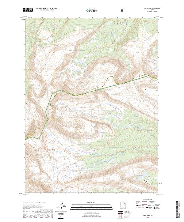 Kings Peak 2023 topographic map thumbnail