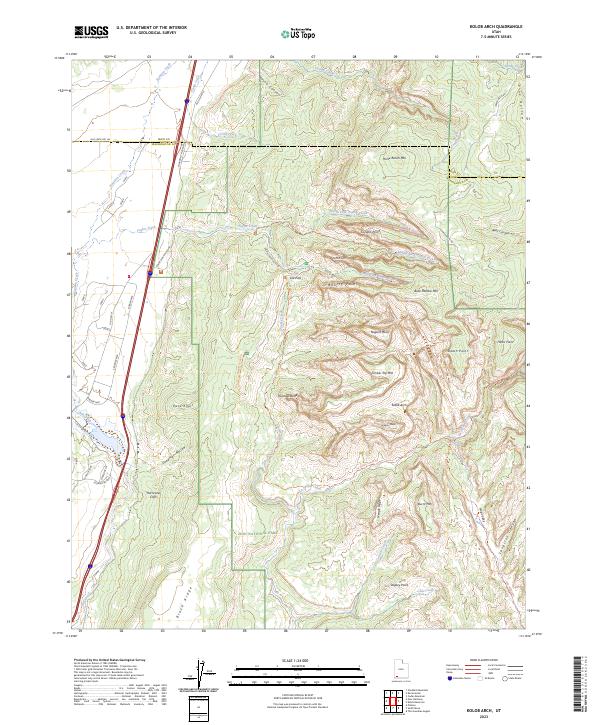 Kolob Arch 2023 topographic map thumbnail