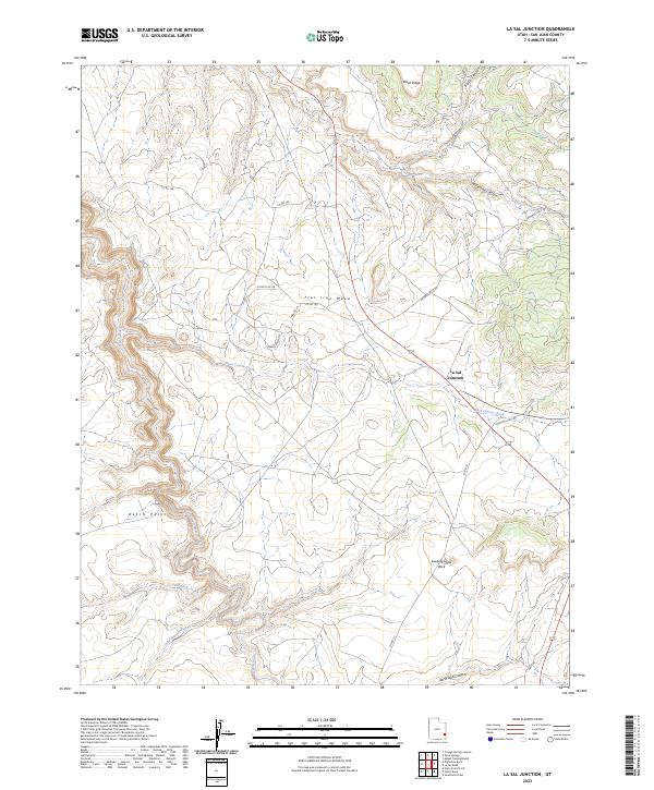La Sal Junction 2023 topographic map thumbnail