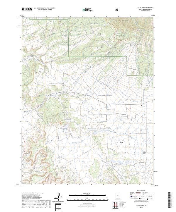 La Sal West topographic map thumbnail
