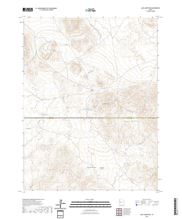 Lady Laird Peak 2023 topographic map thumbnail