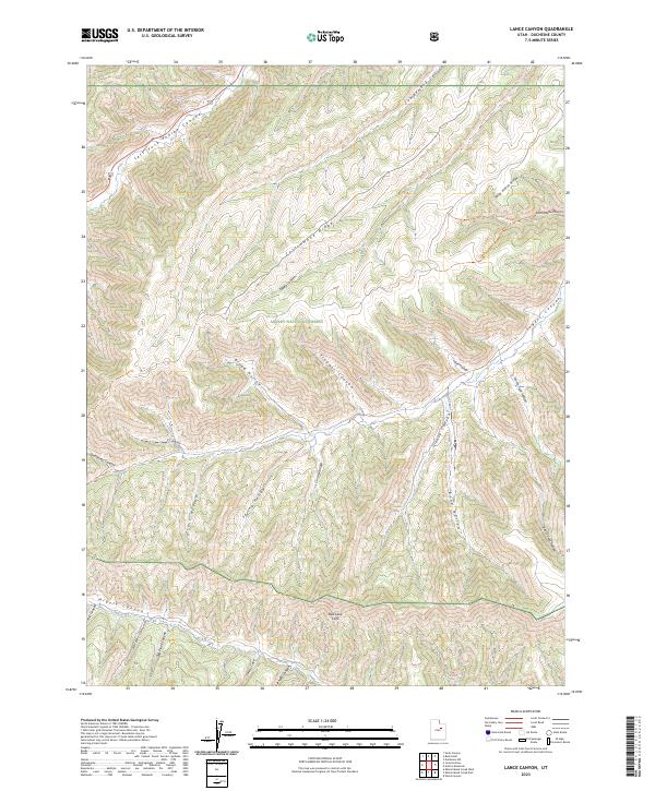 Lance Canyon 2023 topographic map thumbnail