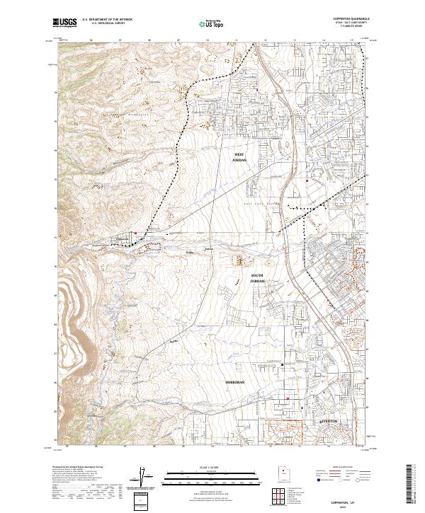 Copperton topographic map thumbnail