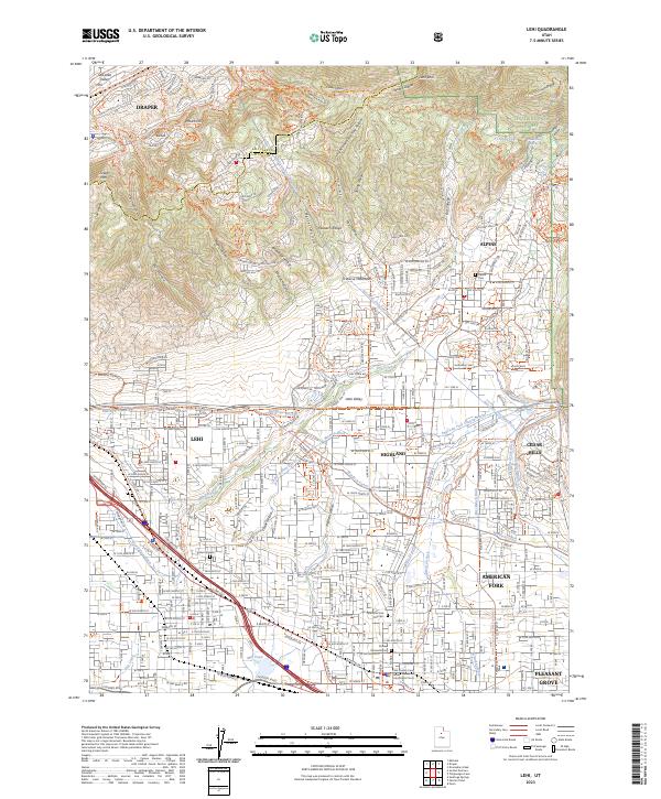 Lehi 2023 topographic map thumbnail