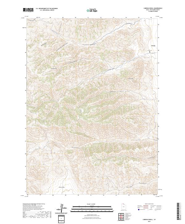 Limekiln Knoll 2023 topographic map thumbnail