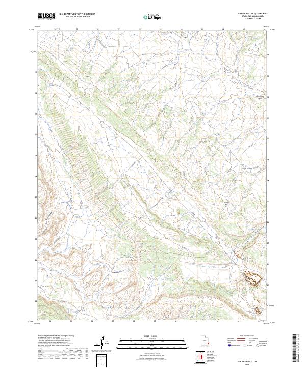 Lisbon Valley 2023 topographic map thumbnail