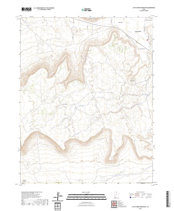 Little Creek Mountain topographic map thumbnail