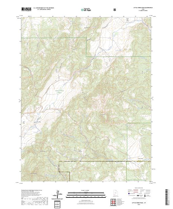 Little Creek Peak topographic map thumbnail