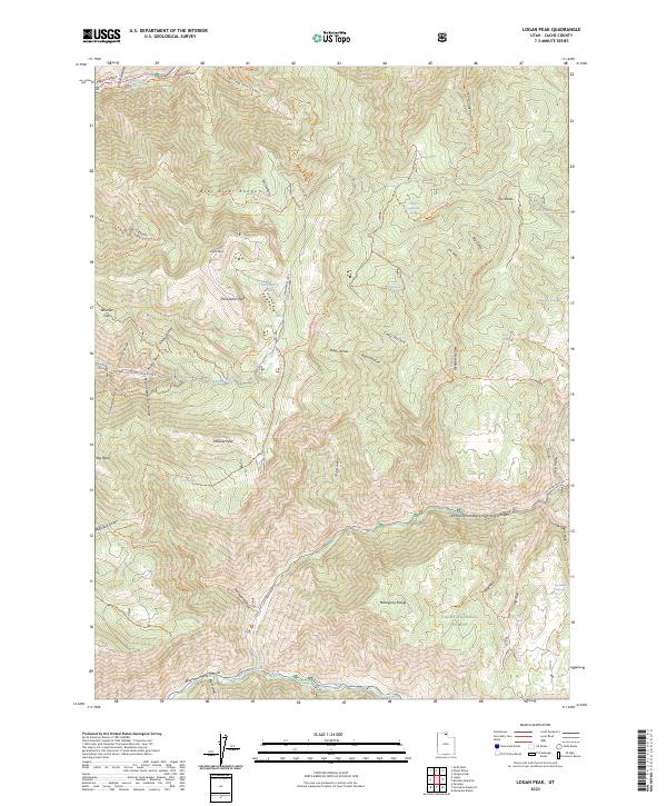 Logan Peak 2023 topographic map thumbnail