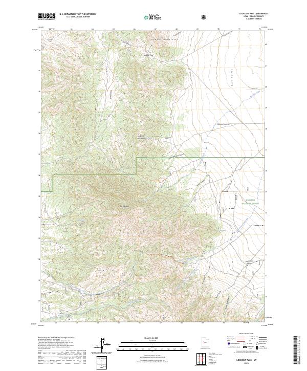 Lookout Pass 2023 topographic map thumbnail