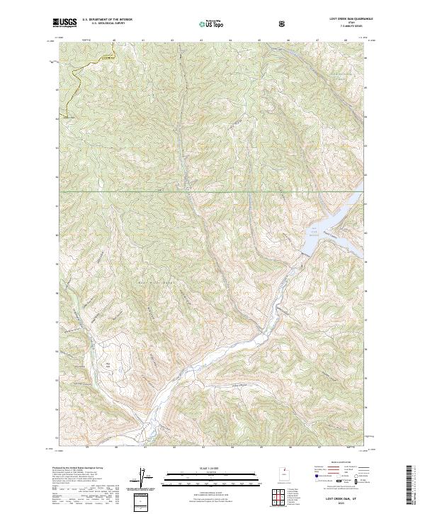 Lost Creek Dam 2023 topographic map thumbnail