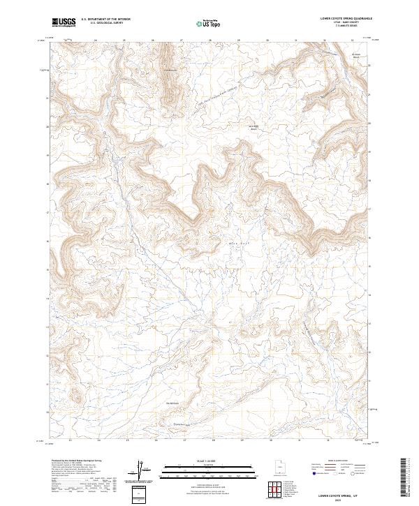 Lower Coyote Spring 2023 topographic map thumbnail