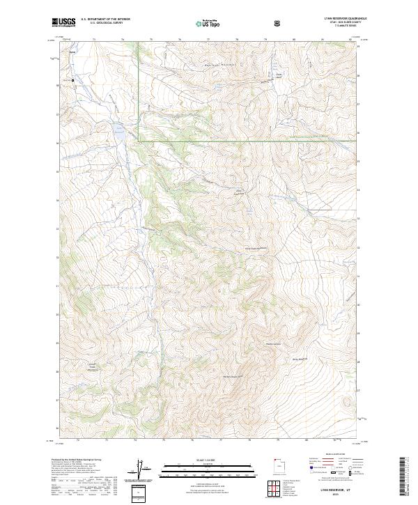 Lynn Reservoir 2023 topographic map thumbnail
