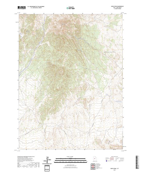 Maple Peak 2023 topographic map thumbnail