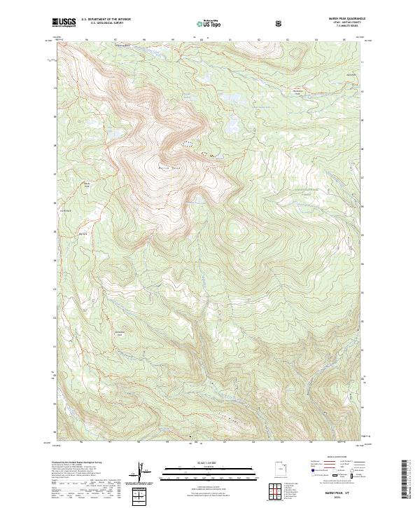 Marsh Peak 2023 topographic map thumbnail