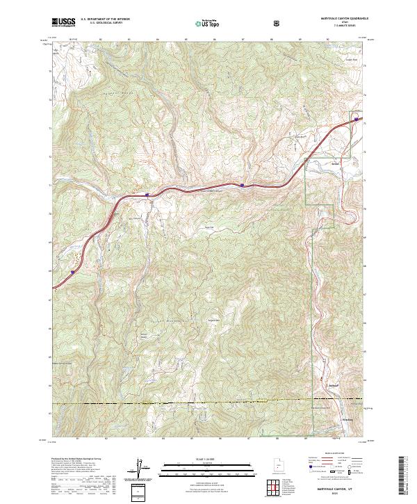 Marysvale Canyon topographic map thumbnail