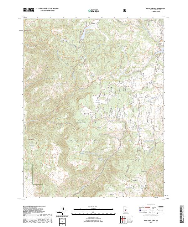Marysvale Peak 2023 topographic map thumbnail
