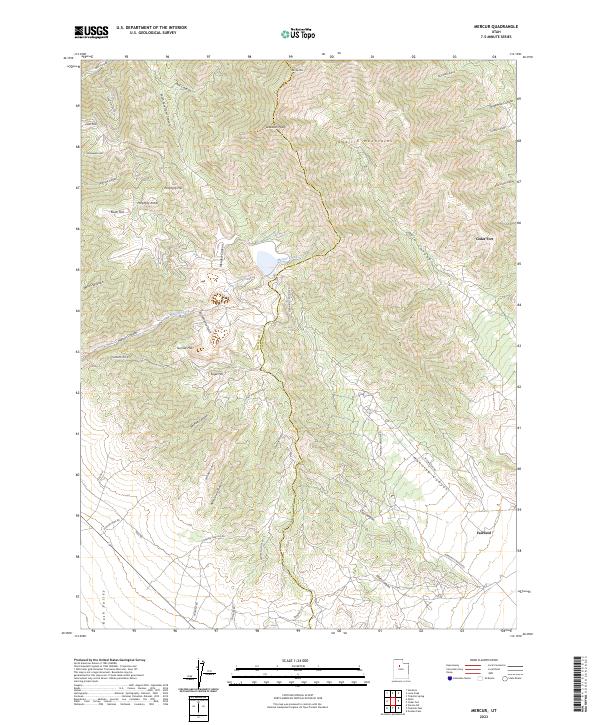 Mercur topographic map thumbnail