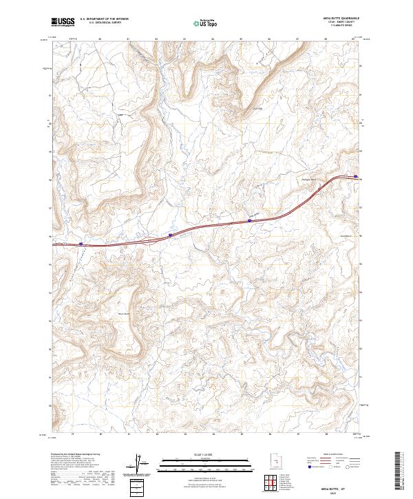Mesa Butte topographic map thumbnail