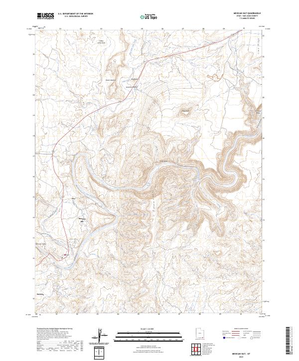 Mexican Hat 2023 topographic map thumbnail