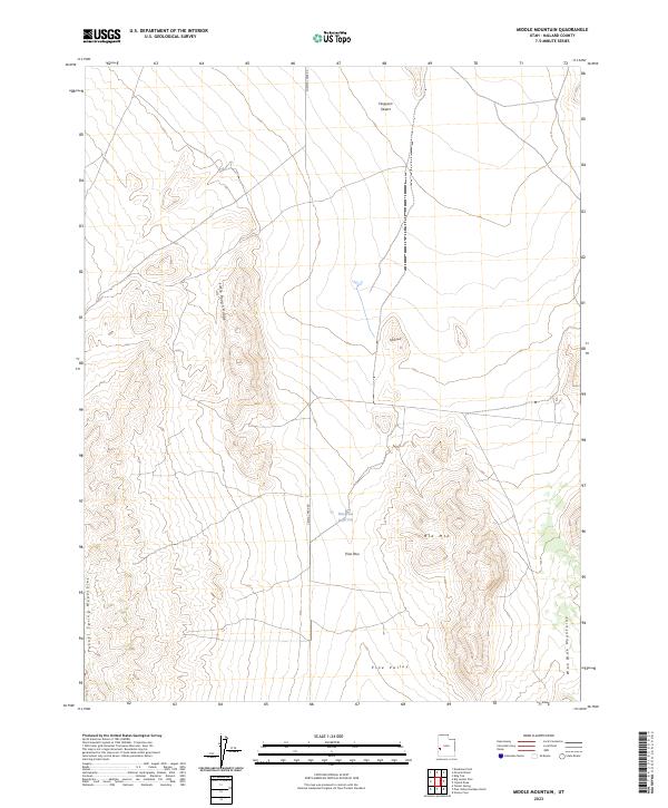 Middle Mountain 2023 topographic map thumbnail