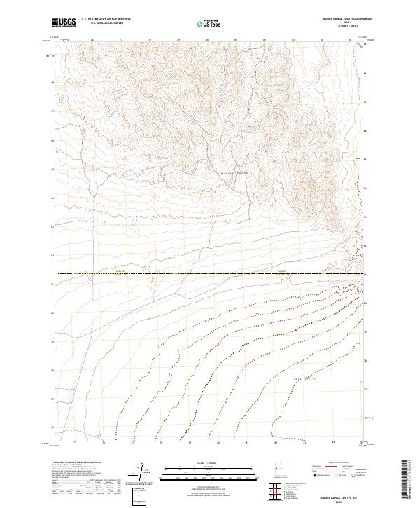 Middle Range South 2023 topographic map thumbnail