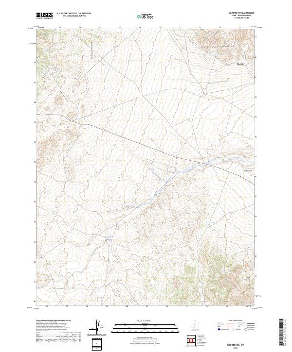 Milford NW topographic map thumbnail